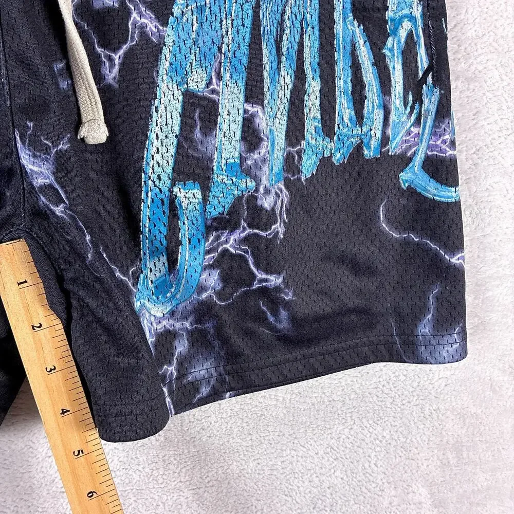 Civil Regime Shorts Men S Black Blue Mesh Night Strikes Lightening MMA UFC BJJ